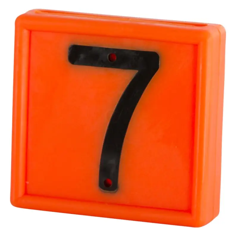 Knallerangebot Nummernblock 10 St. zum einschlaufen in Halsband bis 40 mm orange