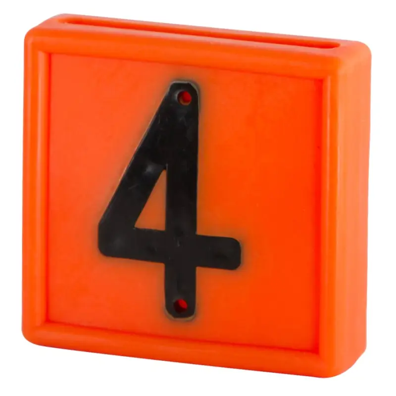 Nummernblock 10 St. zum einschlaufen in Halsband bis 40 mm orange Schneller Versand