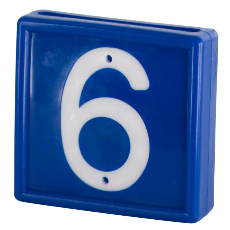 Nummernblock Nr. 6+9 / 10 St. zum einschlaufen in Halsband bis 40 mm blau Neuheit