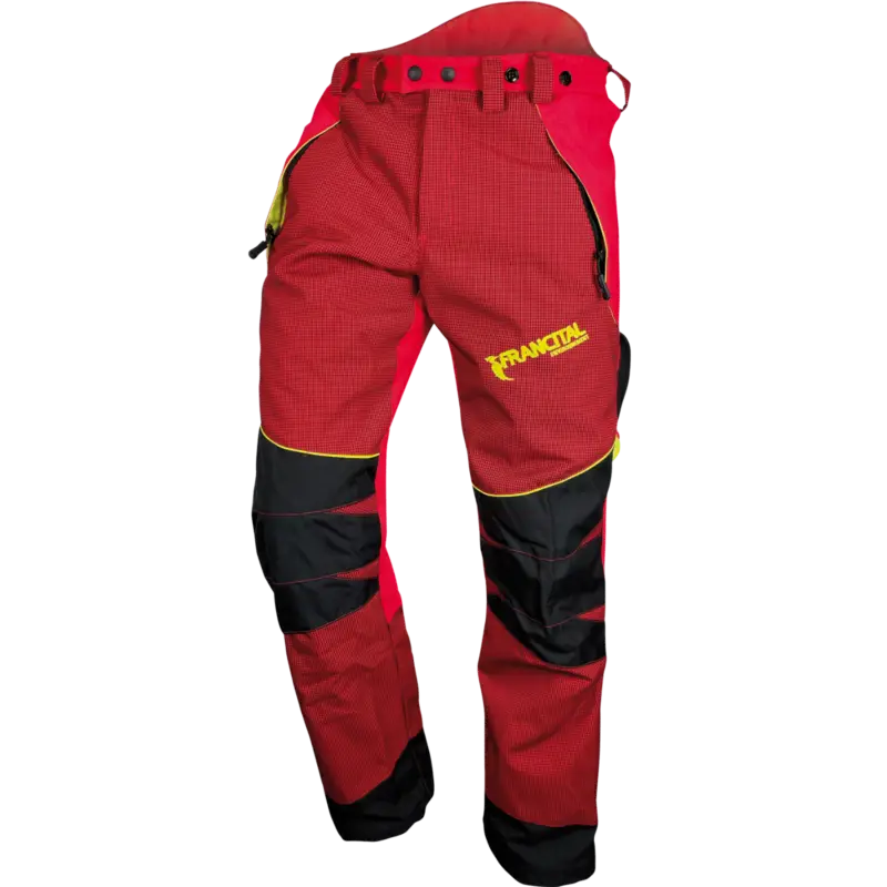 Begrenztes Angebot FrancitalSchnittschutzhose PLATIN Pro rot Bundhose