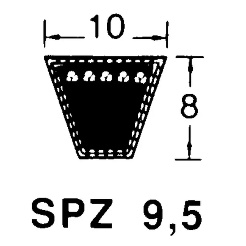 Saisonangebot Keilriemen Profil 9,5 mm SPZ