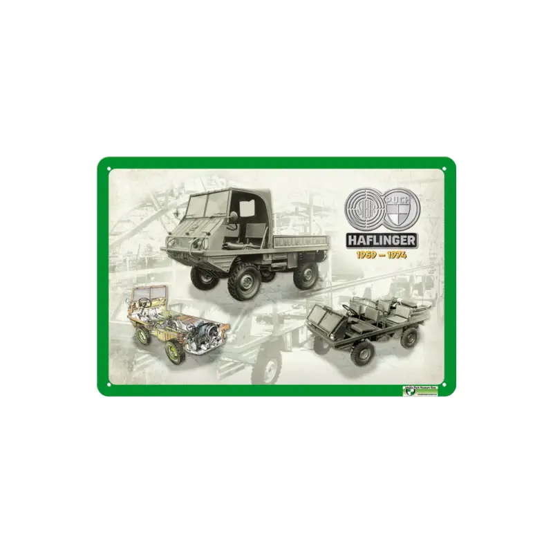 Neue Ware Blechschild 'Steyr/Puch Haflinger'
