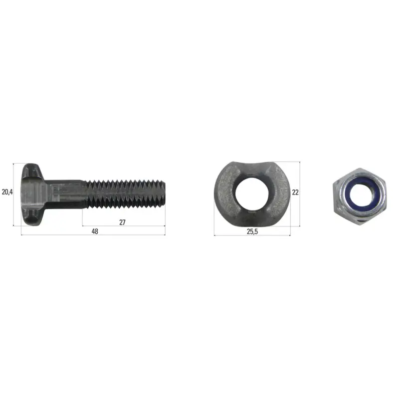 Steckschraubengarnitur M10x48 passend zu Kratzbodenkette 9x27, 9,5x27, 10x28 Sale