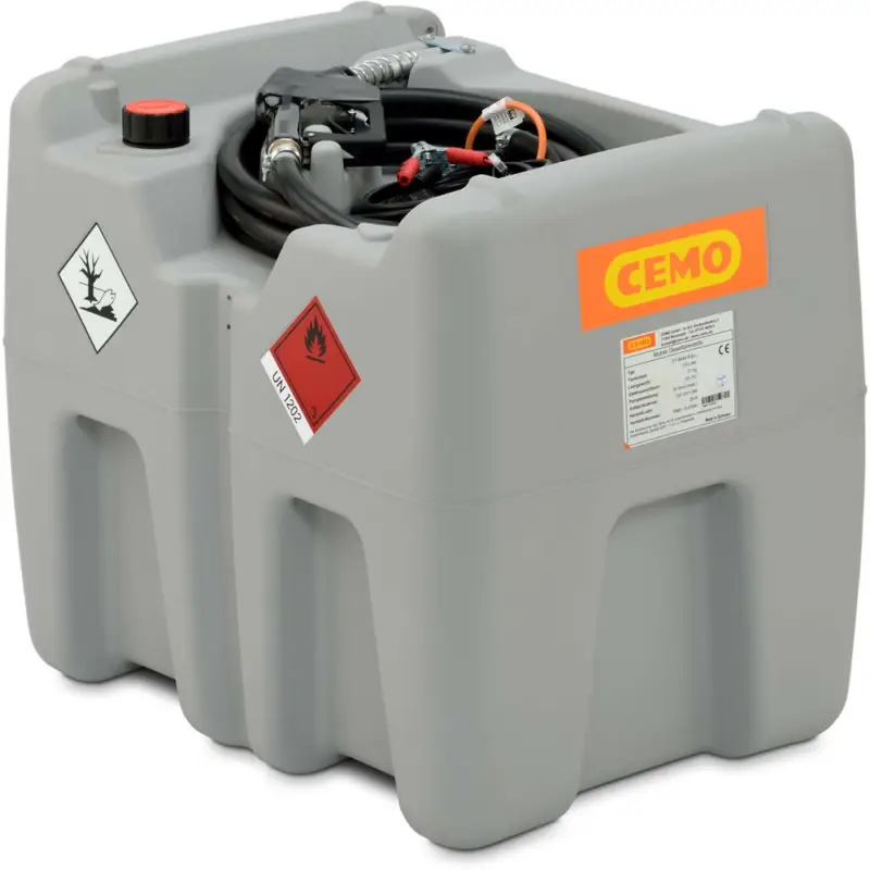 CemoDieseltankanlage Mobil 210 L mit Pumpe 12 V / 30 L ohne Deckel Echt