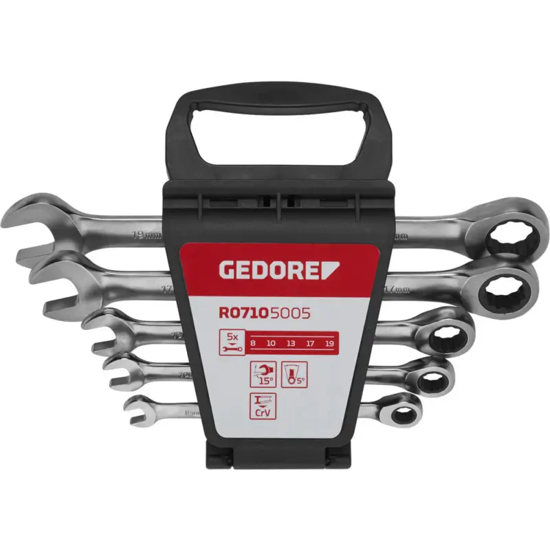 GedoreRingratschenmaulschlüssel-Satz metrisch, 5-tlg. Angebot