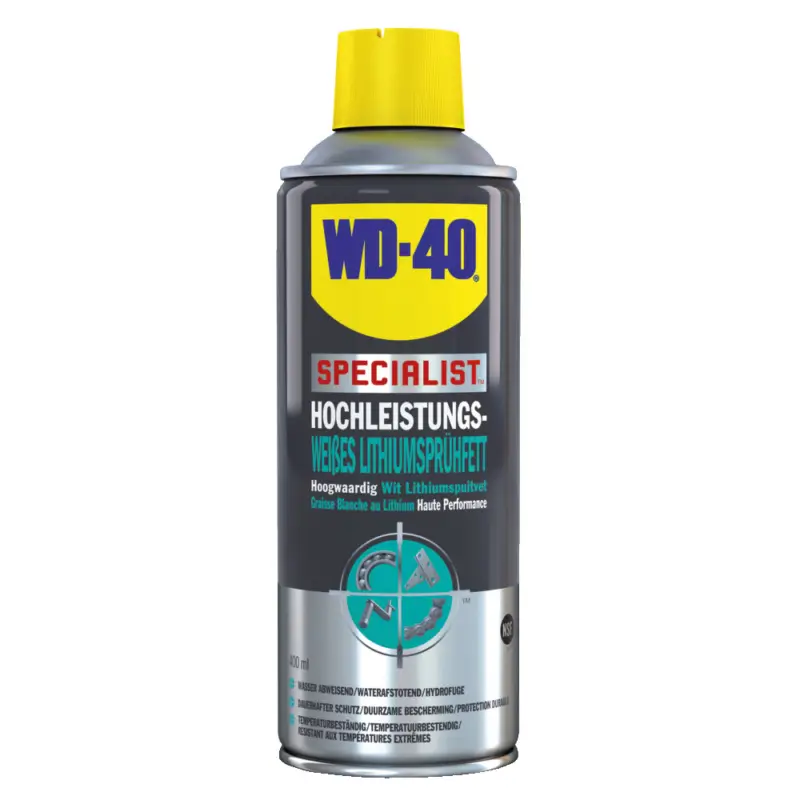 Geprüft WD40Lithiumsprühfett weiß