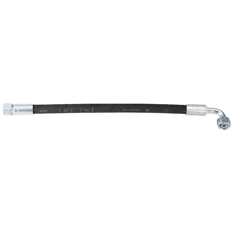 Einbaufertiger Hydraulikschlauch Nennweite DN12, Anschluss 1x gerade/1x90° gebogen, 15L, M22x1,5 mm Echt