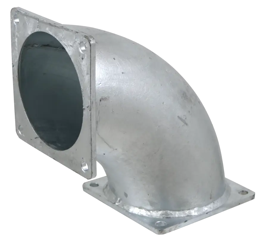 Must-Have Doppelflanschbogen 90° 6 Radius 195mm