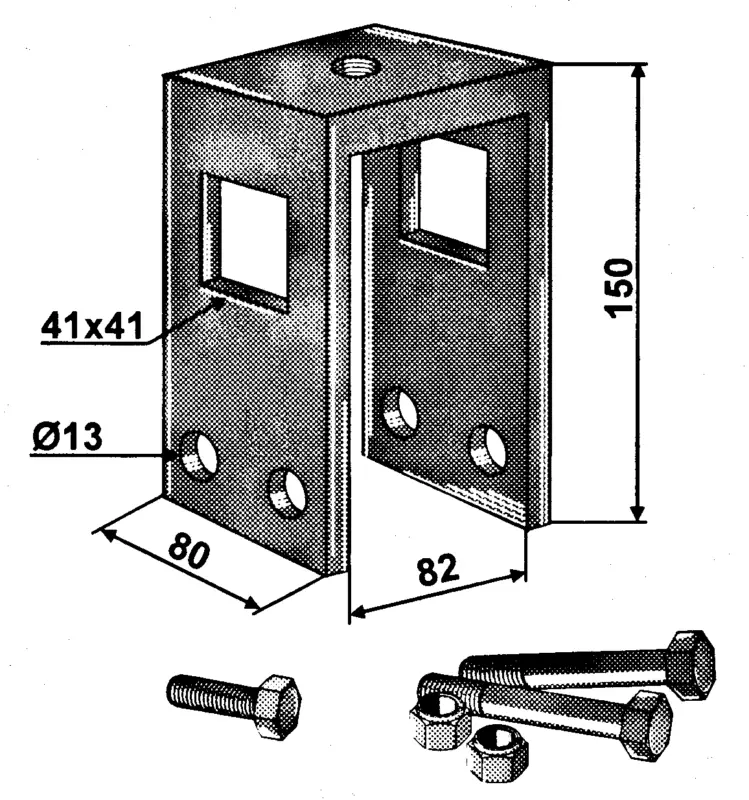 Jetzt Bestellen Halter zu Spurlockererzinke für Rahmen 80x80mm