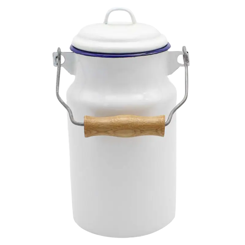 Milchkanne Emaille weiß 2 Liter Kracherpreis