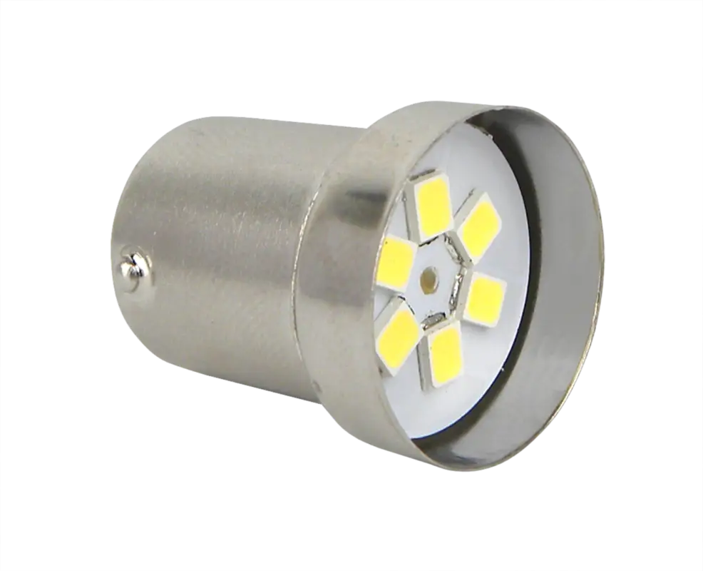 LED-Lampe 12V 5W BA15s 3xweiß Echt