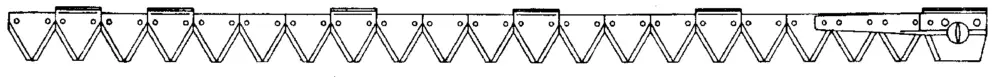 SchröckenfuxMähmesser 5 Zoll / 163 cm, 20 Klingen DIN 80 gezahnt, davon 5 Führungsklingen GB543 anstelle von Busatis M14 Angebot