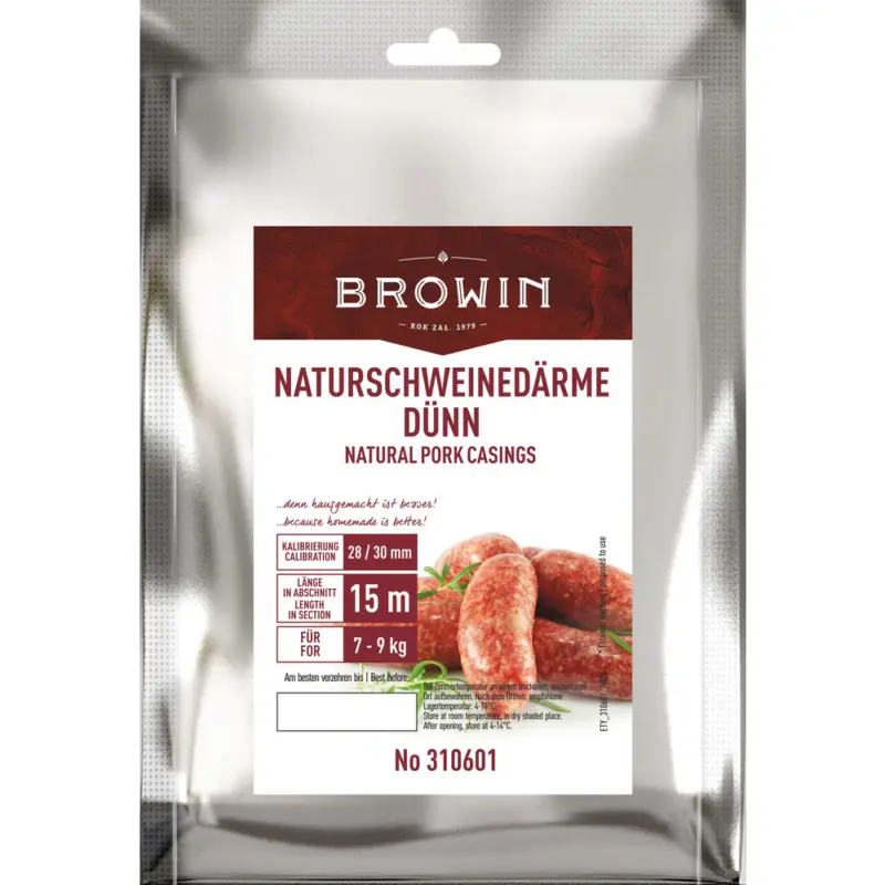 BrowinNaturdarm vom Schwein Ø 28 mm 15 m Expressversand