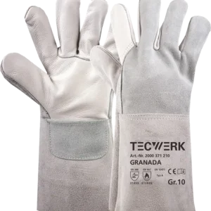 Jetzt Bestellen TecwerkSchweißerhandschuhe Granada Größe 10 grau Rindnarben-/Spaltleder EN 388, EN 12477 Kategorie II