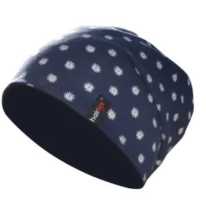 Meistverkauft hairtexStall-Beanie Blümchen Blau ONESIZE