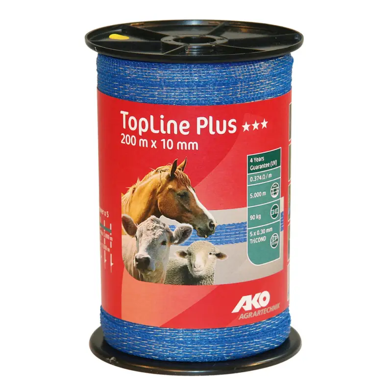 Expressversand AKOWeidezaunband TopLine Plus blau, 10 mm / 200 m