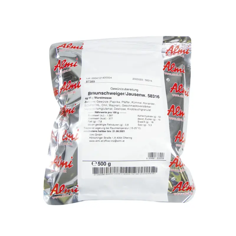 AlmiBraunschweiger und Jausenwurst Gewürzmischung Begrenztes Angebot