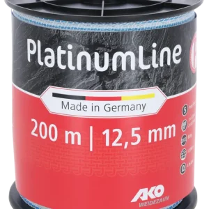 Preiswert AKOWeidezaunband Platinum weiß/blau 12,5 mm / 200 m
