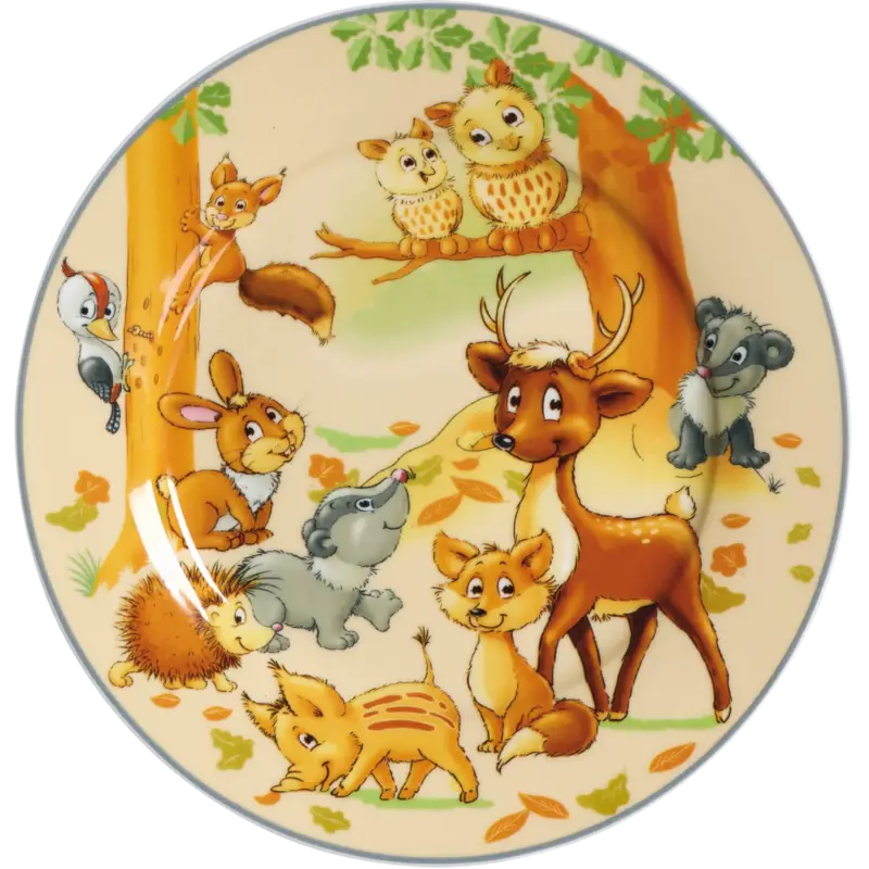 Markenware Kinderteller Waldtiere