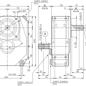 Bondioli & PavesiStirnradgetriebe M10 1:3 Zertifiziert