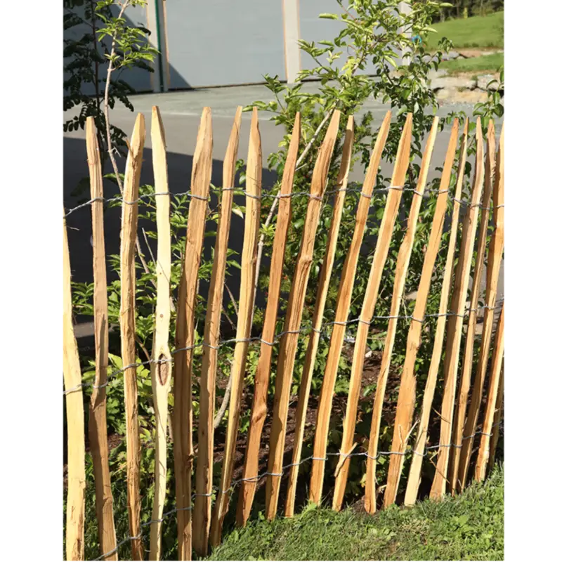 Staketenzaun Robinie 120 cm 10 Meter Schneller Versand