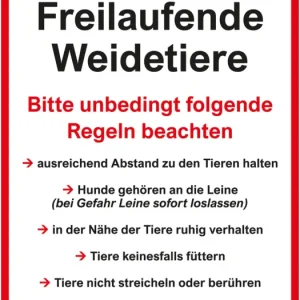 Mega-Angebot FAIESchild Freilaufende Weidetiere