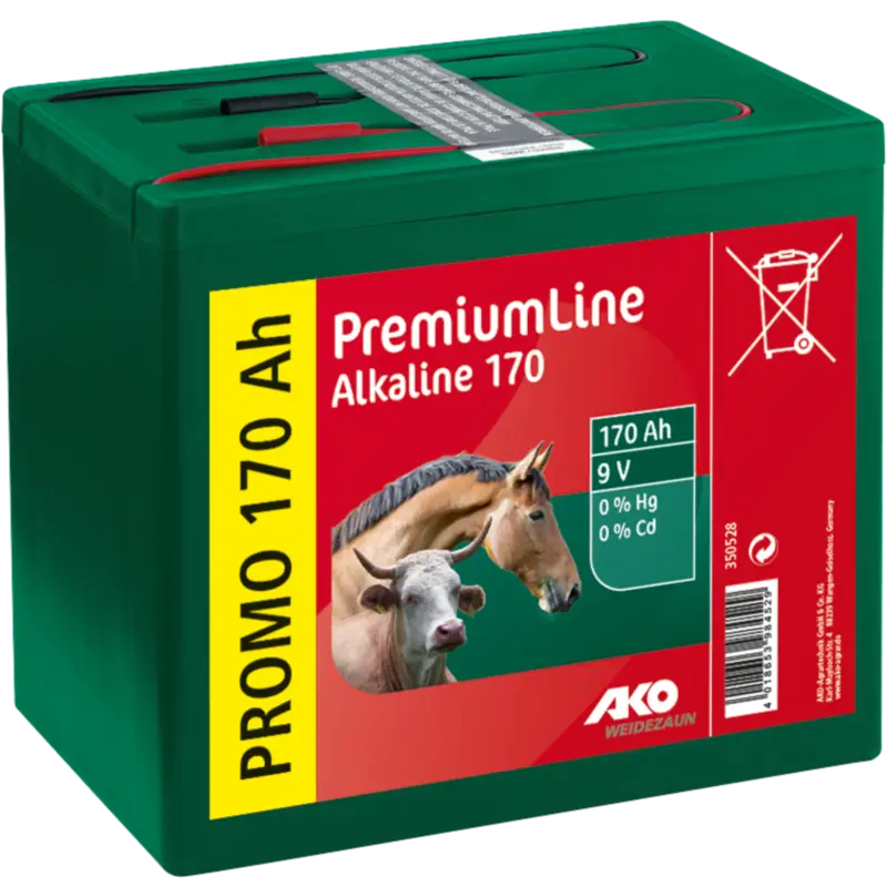 Finale Aktion AKOWeidezaunbatterie Alkaline 9V 170Ah