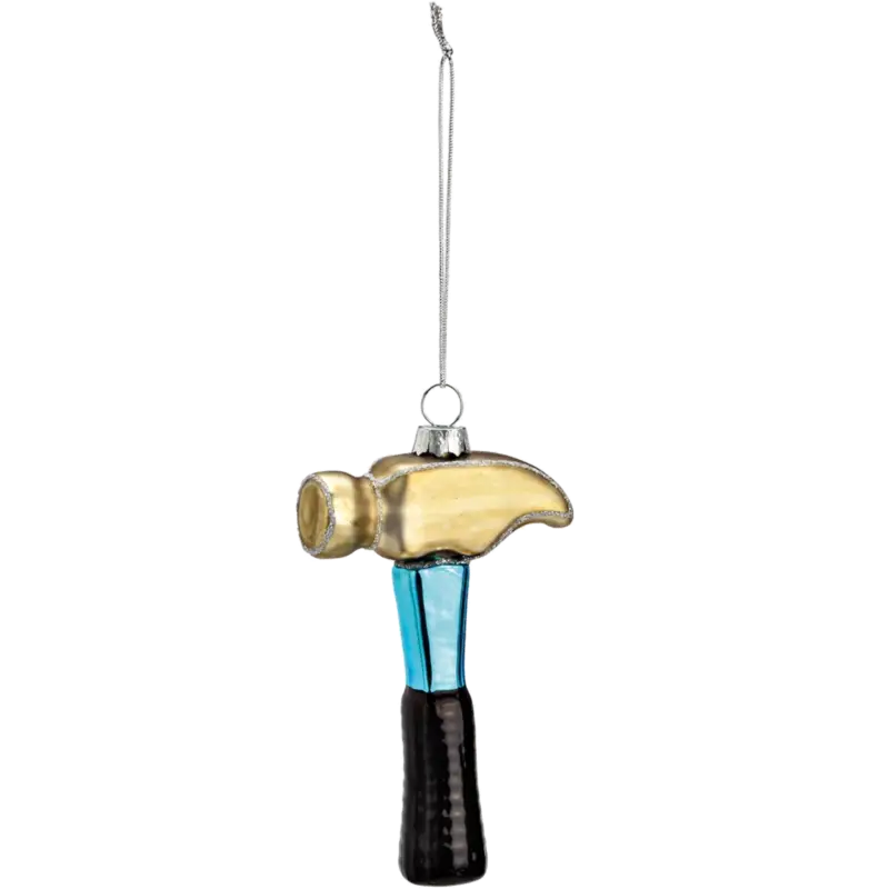 Billig Christbaumschmuck Hammer aus Glas