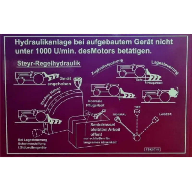 Rabatt Aufkleber Steyr Regelhydraulik
