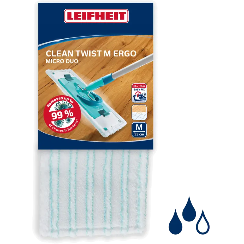 LeifheitWischbezug Power Clean/Twist M micro Duo Solange Der Vorrat Reicht