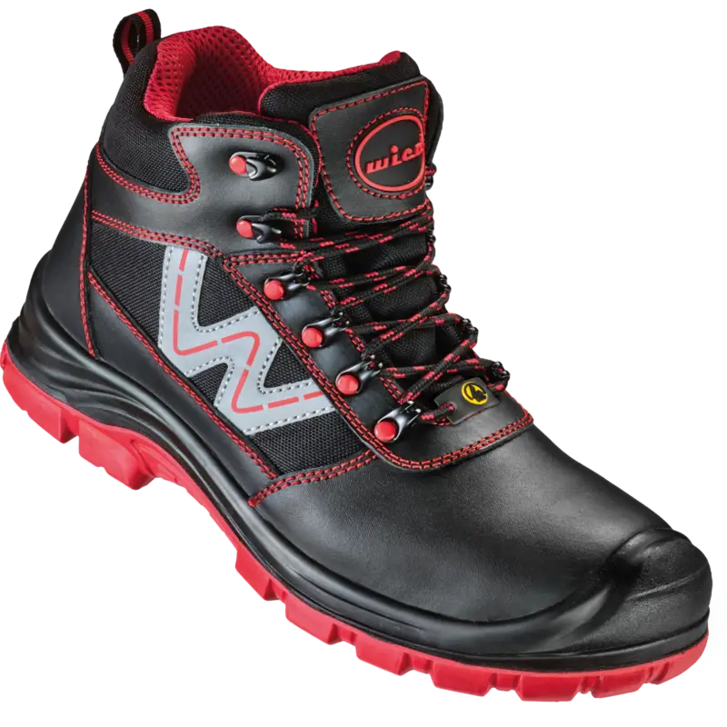 wica SI-Schnürstiefel S3 Canelli schwarz/rot Markenprodukt