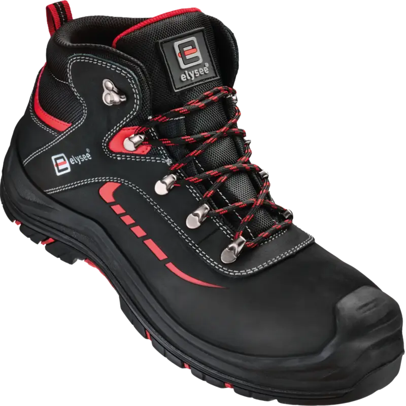 elyseeSI-Schnürstiefel S3 Lipari schwarz/rot Markenprodukt