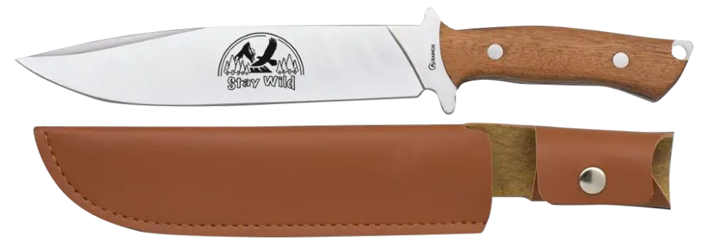 Must-Have Stay Wild Jagdmesser mit Holzgriff und 19,5 cm Klinge von ALBAINOX