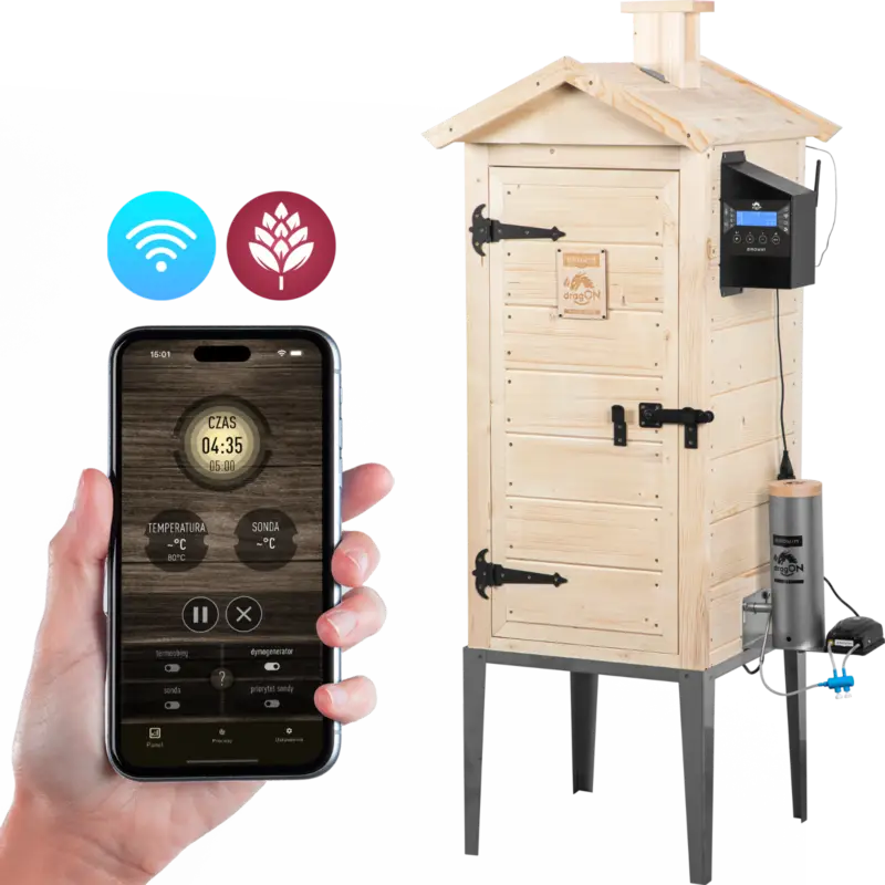 Bestpreis Browin Räucherofen aus Holz dragON200 L elektrisch mit Wi-Fi