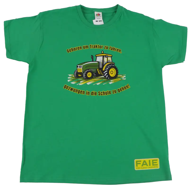 Kinder T-Shirt grün mit Traktor Highlight