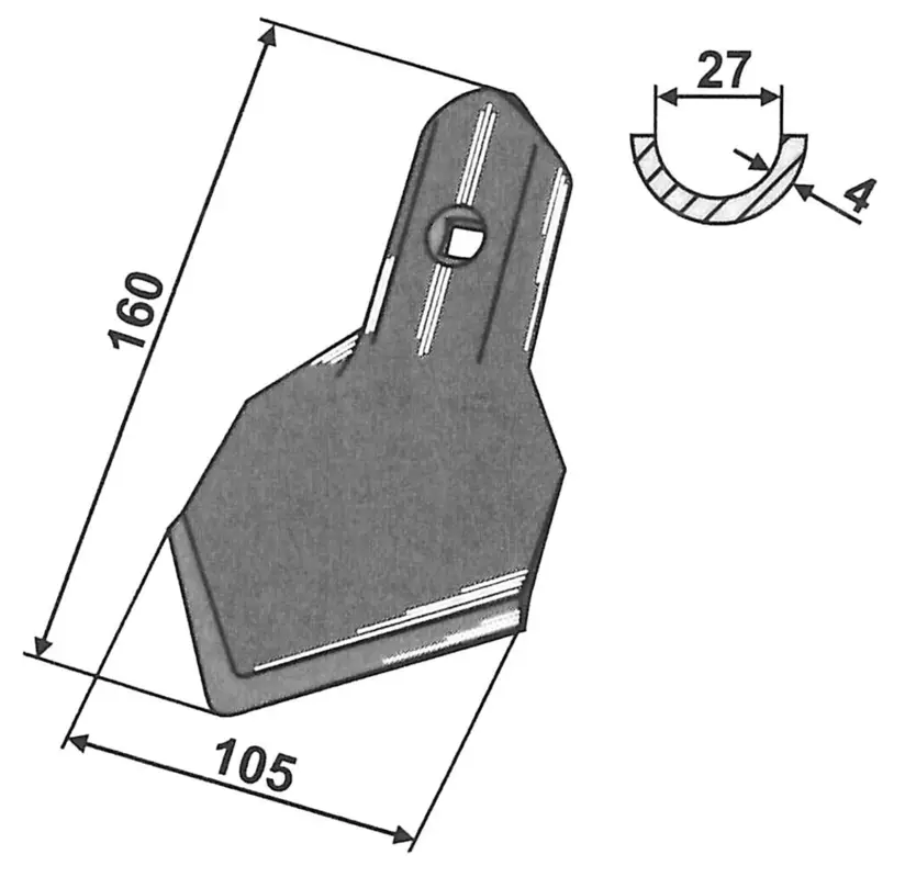 Gänsefußschar 105 mm Schnäppchen