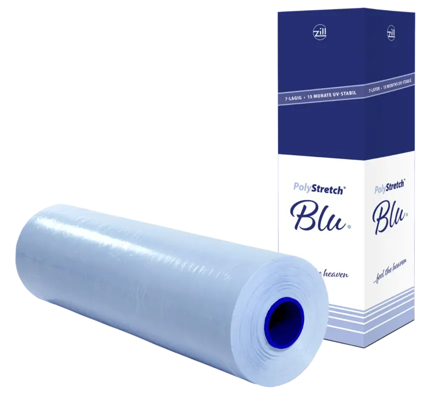 Kracherpreis Rundballen Stretchfolie Polystretch blu 0,75 x 1.750 m 7-lagig