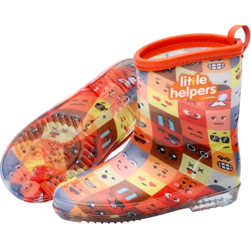 Abverkauf Gummistiefel Emoji orange