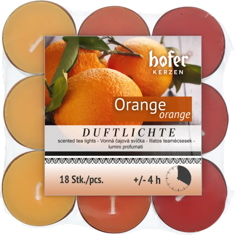 Bestpreis Teelicht Duft Orange 18er Pkg