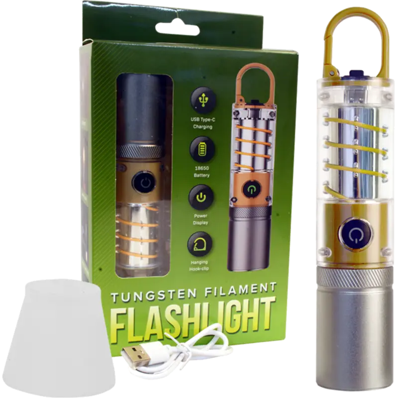 Taschenlampe outdoor 10W inkl USB-C-Kabel und Batterie Markenprodukt