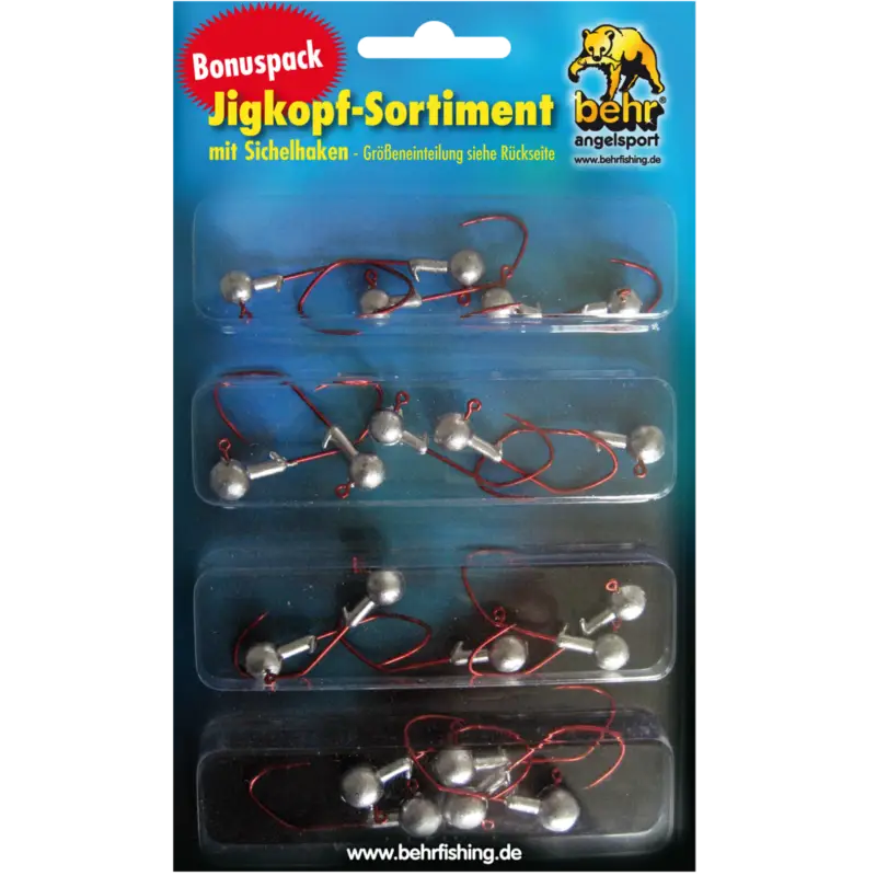 Must-Have BehrJigkopf Sortiment 20 St. mit Sichelhaken 4/0