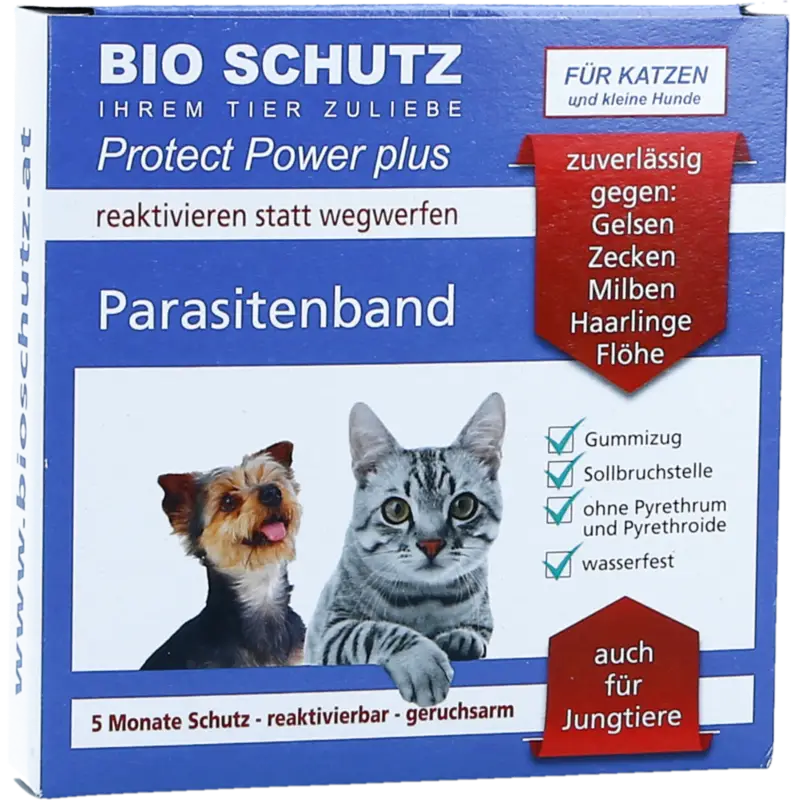 Super-Preis BIO SCHUTZParasitenband Proect Power Plus Katze