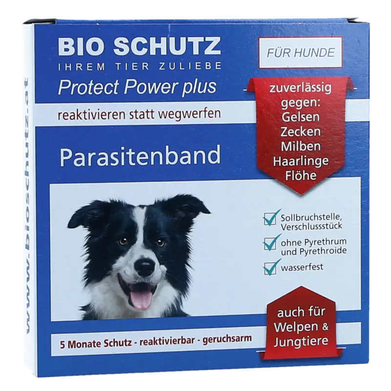 BIO SCHUTZParasitenband Protect Power Plus Hund Sichere Zahlung