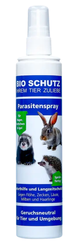 BIO SCHUTZParasitenabwehrspray für Nager, Igel und Frettchen Begrenztes Angebot