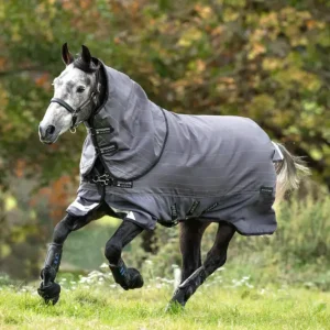 Abverkauf Horseware Amigo Bravo 12 Reflectech Plus 100g grey/reflective & black, 165 cm