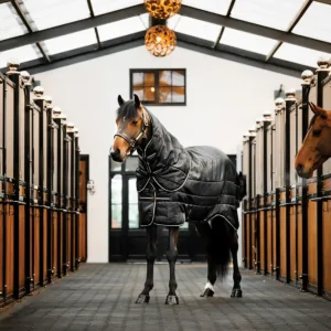 Kracherpreis Horseware Easy-Layer Stable Plus Med 200 black/black & silver, 125 cm