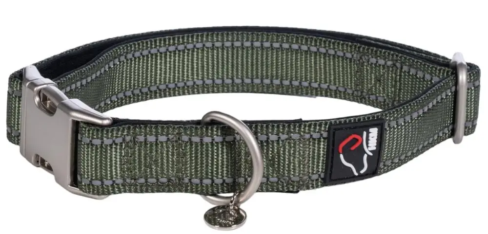 Aktuell HKM Hundehalsband -Anam Cara- Nylon olive, S/M