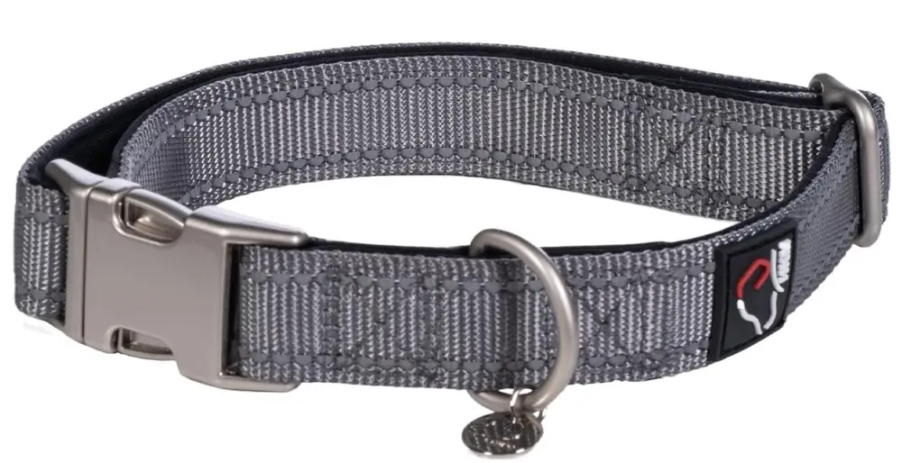 Bestseller HKM Hundehalsband -Anam Cara- Nylon steingrau, S/M
