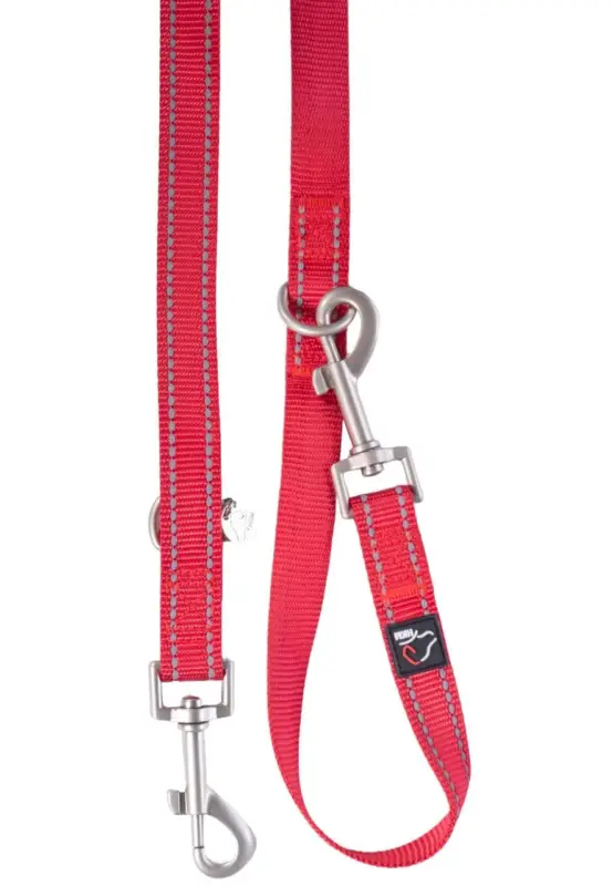 HKM Hundetrainingsleine - Anam Cara- Nylon rot, S Abverkauf