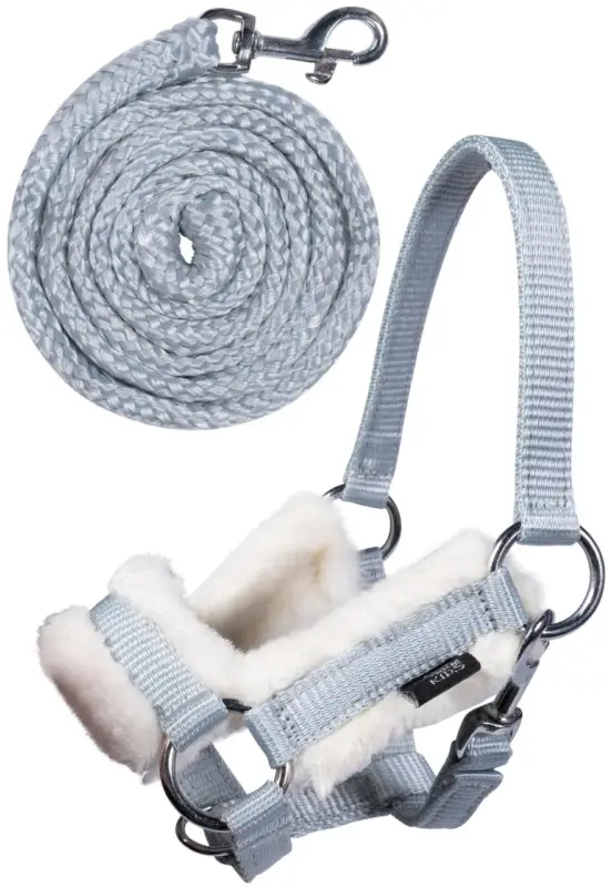 Neuheit HKM Halfter und Strick -Hobby Horsing grau